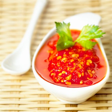bowl of asian red chili sauce Stock Photo - Budget Royalty-Free & Subscription, Code: 400-04389244