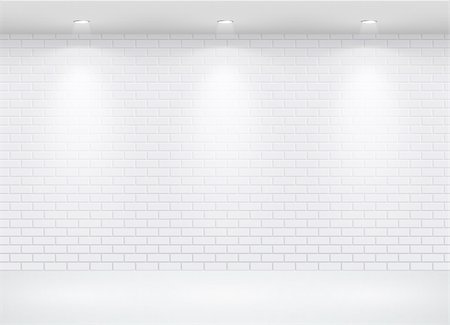 empty room construction - Gallery Interior with empty frame on brick wall. Vector Illustration Stock Photo - Budget Royalty-Free & Subscription, Code: 400-04389318
