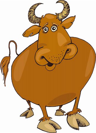 simsearch:400-04899633,k - Illustration of funny bull Stockbilder - Microstock & Abonnement, Bildnummer: 400-04389515