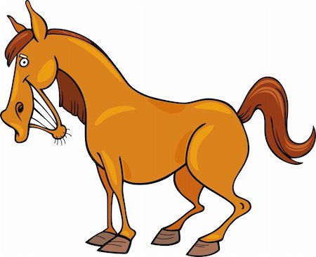 Cartoon illustration of funny horse Stock Photo - Budget Royalty-Free & Subscription, Code: 400-04389511