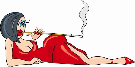 Illustration of Sexy Woman in Red Dress Stock Photo - Budget Royalty-Free & Subscription, Code: 400-04389545