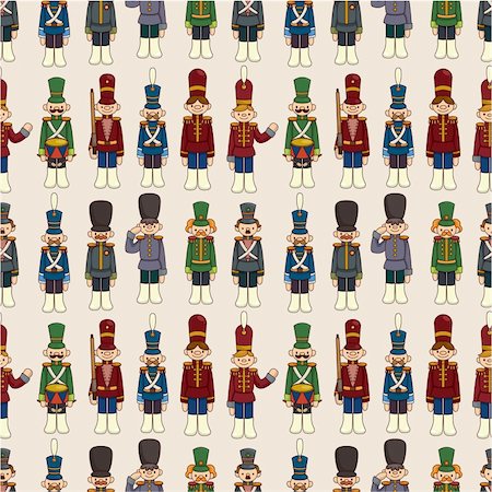 soldier character - cartoon Toy soldier seamless pattern Stock Photo - Budget Royalty-Free & Subscription, Code: 400-04389803