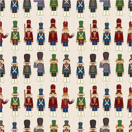 simsearch:400-04415246,k - cartoon Toy soldier seamless pattern Foto de stock - Royalty-Free Super Valor e Assinatura, Número: 400-04389803