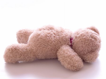 furry teddy bear - close up of fallen teddy bear Stock Photo - Budget Royalty-Free & Subscription, Code: 400-04389813