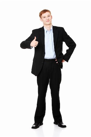 simsearch:400-04150475,k - Portrait of young handsome businessman, gesturing OK Foto de stock - Super Valor sin royalties y Suscripción, Código: 400-04389889