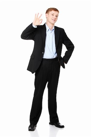 simsearch:400-04150475,k - Portrait of young handsome businessman, gesturing perfect Foto de stock - Super Valor sin royalties y Suscripción, Código: 400-04389890