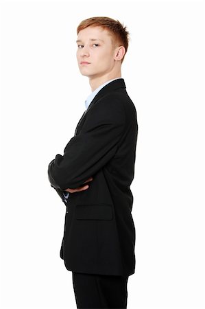 simsearch:400-04150475,k - Side portrait of businessman, isolated on white Foto de stock - Super Valor sin royalties y Suscripción, Código: 400-04389892