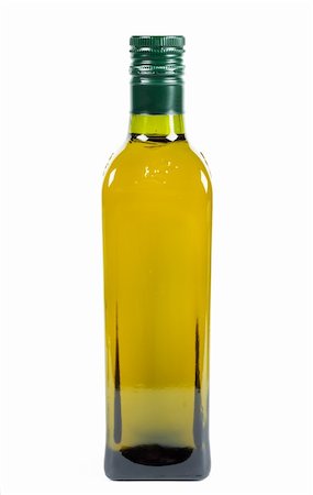 eating olive - A bottle with olive oil isolated on the white Stock Photo - Budget Royalty-Free & Subscription, Code: 400-04389943