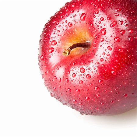 simsearch:400-07619844,k - wet red apple isolated on white Foto de stock - Royalty-Free Super Valor e Assinatura, Número: 400-04389994