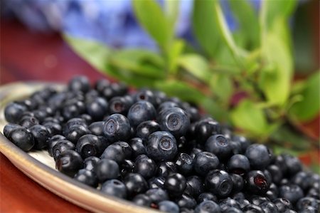 simsearch:400-04709478,k - Close-up of fresh wild blueberries on a plate. Shallow DOF Foto de stock - Super Valor sin royalties y Suscripción, Código: 400-04380231