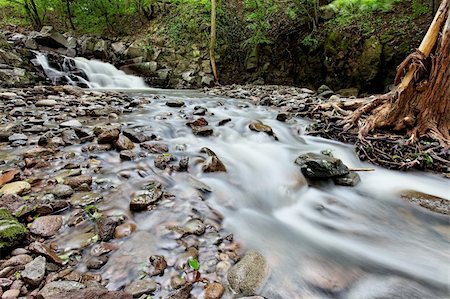 simsearch:400-04452321,k - Fast mountain stream with small waterfall Foto de stock - Royalty-Free Super Valor e Assinatura, Número: 400-04380406