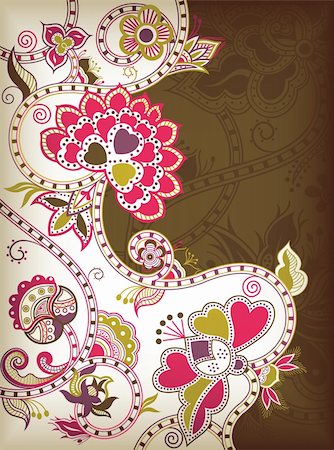Illustration of abstract floral background. Stockbilder - Microstock & Abonnement, Bildnummer: 400-04381318