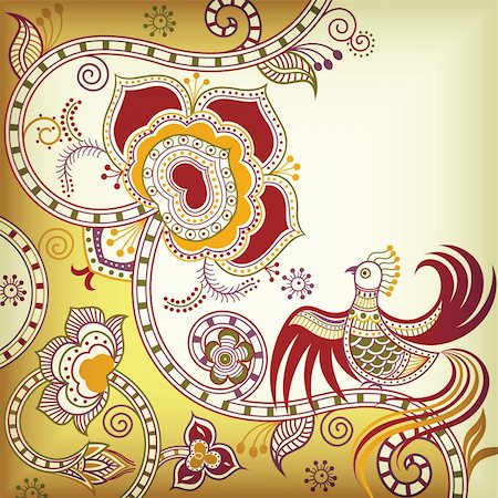 Illustration of abstract floral background. Stockbilder - Microstock & Abonnement, Bildnummer: 400-04381319