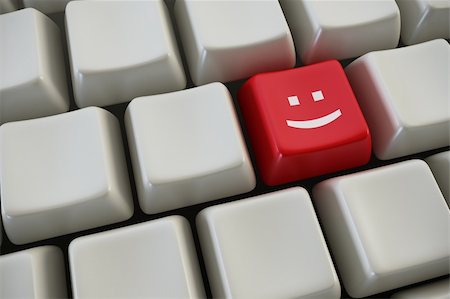 simsearch:400-08291045,k - keyboard with smile button 3d rendering Foto de stock - Royalty-Free Super Valor e Assinatura, Número: 400-04381390
