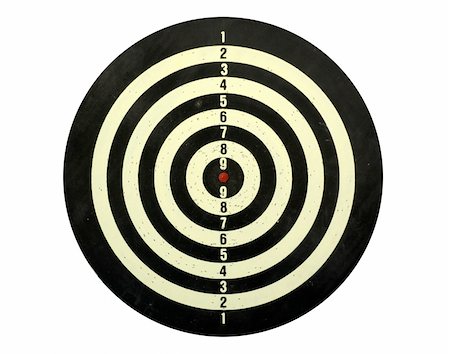 simsearch:400-04389031,k - Dart board isolated in white Stock Photo - Budget Royalty-Free & Subscription, Code: 400-04381524