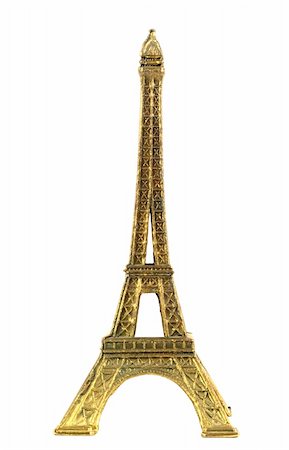 simsearch:400-08014075,k - Eiffel tower minature isolated in white Stock Photo - Budget Royalty-Free & Subscription, Code: 400-04381534