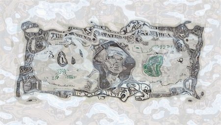 drown in papers - Sunken dollar concept for debt or weak dollar Stock Photo - Budget Royalty-Free & Subscription, Code: 400-04381577