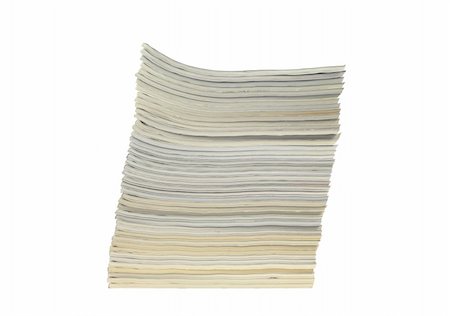simsearch:400-06568755,k - Stack of magazines isolated in white Stock Photo - Budget Royalty-Free & Subscription, Code: 400-04381573