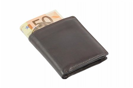 simsearch:693-06021323,k - Euro money in wallet isolated in white Foto de stock - Super Valor sin royalties y Suscripción, Código: 400-04381595