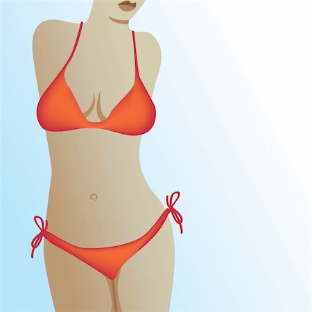 simsearch:400-04258029,k - hot woman body in bikini - illustration Foto de stock - Royalty-Free Super Valor e Assinatura, Número: 400-04382192