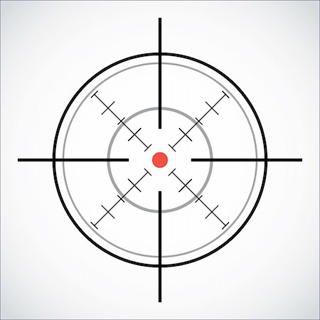 simsearch:400-05878851,k - crosshair with red dot - illustration Photographie de stock - Aubaine LD & Abonnement, Code: 400-04382217