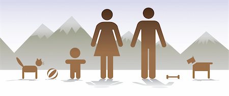 simsearch:400-04032500,k - isolated basic family illustration Foto de stock - Royalty-Free Super Valor e Assinatura, Número: 400-04382227