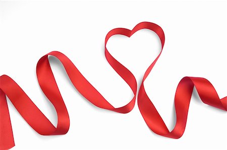 simsearch:853-03458944,k - red heart ribbon bow isolated on white background Foto de stock - Royalty-Free Super Valor e Assinatura, Número: 400-04382381