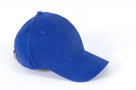 sun visor hat - Blue  baseball isolated on a white background Photographie de stock - Aubaine LD & Abonnement, Code: 400-04382440