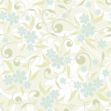 pastel spring pattern - Flower seamless pattern with leaf, element for design, vector illustration Stock Photo - Budget Royalty-Free & Subscription, Code: 400-04382725