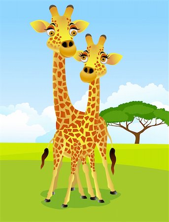 Giraffe couple Photographie de stock - Aubaine LD & Abonnement, Code: 400-04382752
