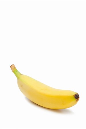 simsearch:400-04553701,k - Angled banana on a white background Stock Photo - Budget Royalty-Free & Subscription, Code: 400-04383094