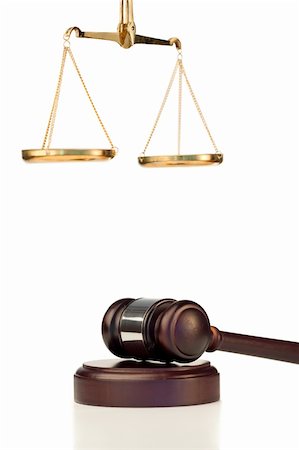 simsearch:400-04365976,k - Fixed gavel and scale of justice on a white background Foto de stock - Royalty-Free Super Valor e Assinatura, Número: 400-04383133