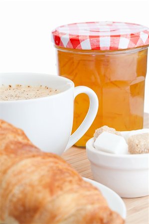 Breakfast on a white background Stock Photo - Budget Royalty-Free & Subscription, Code: 400-04383180