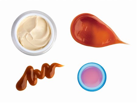 extrudé - Cosmetic products set: cream, moisturizer, bronze tan spread, lip balm isolted on white Photographie de stock - Aubaine LD & Abonnement, Code: 400-04383449