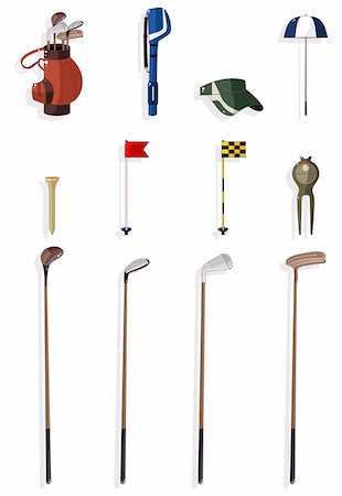 cartoon golf icon Stock Photo - Budget Royalty-Free & Subscription, Code: 400-04394003