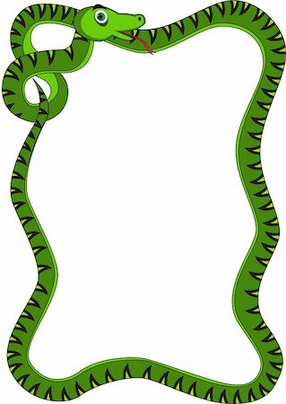 rattlesnake - Snake border frame cartoon Stock Photo - Budget Royalty-Free & Subscription, Code: 400-04394355