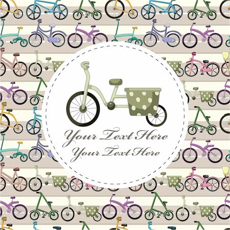 bicycle card Photographie de stock - Aubaine LD & Abonnement, Code: 400-04394383