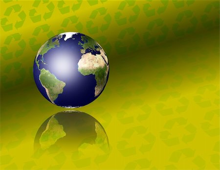 simsearch:400-04001344,k - Earth with recycle symbols Stock Photo - Budget Royalty-Free & Subscription, Code: 400-04394393