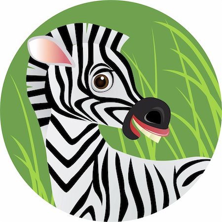 Zebra vector cartoon Stock Photo - Budget Royalty-Free & Subscription, Code: 400-04394411