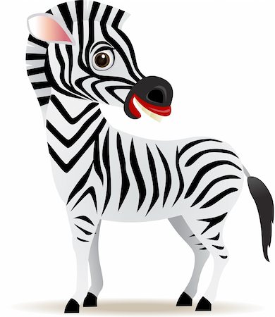 Zebra vector cartoon Stock Photo - Budget Royalty-Free & Subscription, Code: 400-04394412