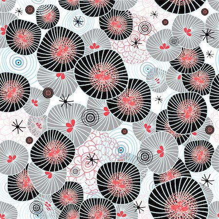 simsearch:400-04910406,k - seamless abstract pattern with floral elements on white Stock Photo - Budget Royalty-Free & Subscription, Code: 400-04396093