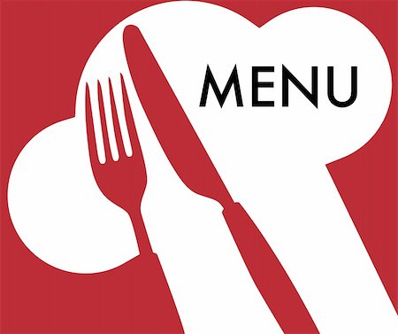 simsearch:400-05877482,k - Menu Card Background -  Cutlery and Menu Sign on Dark Red Background Stock Photo - Budget Royalty-Free & Subscription, Code: 400-04396130