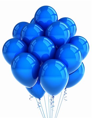 fun happy colorful background images - A bunch of blue party balloons over white background Foto de stock - Super Valor sin royalties y Suscripción, Código: 400-04396184