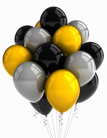 A bunch of party balloons over white background Stock Photo - Budget Royalty-Free & Subscription, Code: 400-04396185