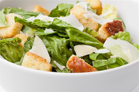 A green salad with croutons and cheese Stock Photo - Budget Royalty-Free & Subscription, Code: 400-04396244