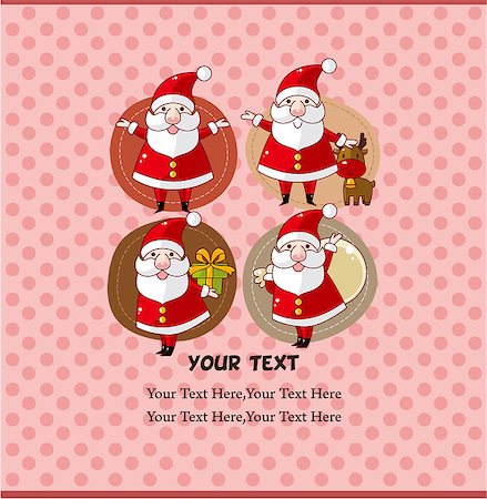 ribbon for christmas cartoon - cute christmas card Stock Photo - Budget Royalty-Free & Subscription, Code: 400-04396729