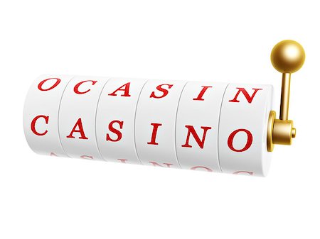 slot machine handles - slot machine with casino sign isolated on white background Stock Photo - Budget Royalty-Free & Subscription, Code: 400-04396764