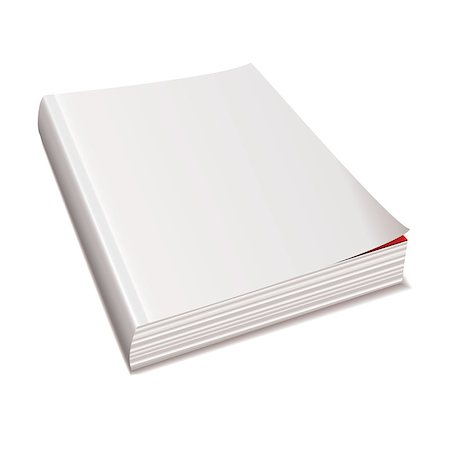 Blank white paper back book with shadow spine Stock Photo - Budget Royalty-Free & Subscription, Code: 400-04397213