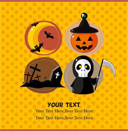 simsearch:400-05692673,k - cartoon Halloween  party card Stockbilder - Microstock & Abonnement, Bildnummer: 400-04397314