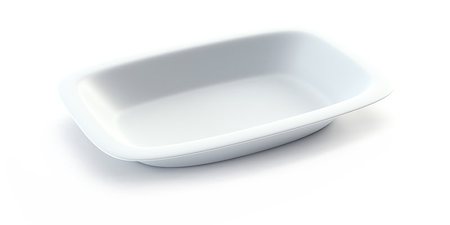 isolated empty ceramic plate, 3d render Stock Photo - Budget Royalty-Free & Subscription, Code: 400-04397396